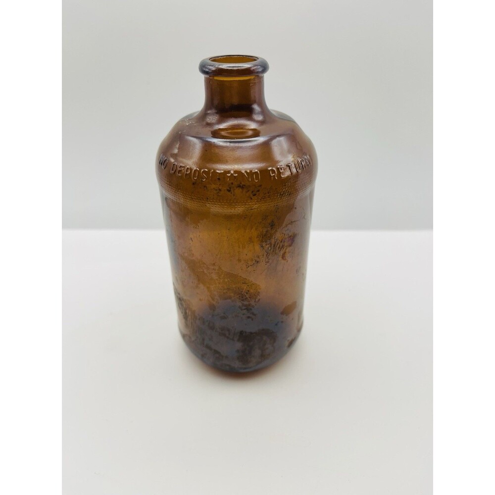 Vintage Amber Beer Bottle No Deposit”/“ no Return Not To Be Refilled